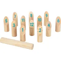 Small Foot Design - Houten Kubb met Nummers Werpspel in Tas, 13dlg.