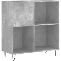 vidaXL Platenkast 84,5x38x89 cm bewerkt hout betongrijs