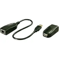Lindy USB 2.0 Extender Kit - - 50m - 1 poort - Compatibel Cat.5/6/7 - Zwart