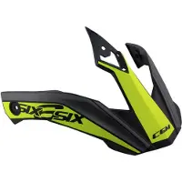 Cgm Zwart mat, geel fluorescerend vizier voor de 666 TWIN helm