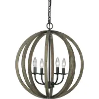 FEISS Hanglamp Allier, dimbaar, bruin / roest, Woon-/ Eetkamer, metaal, Landelijk, Hanglamp