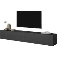 Selsey TV-Meubel Emma hout look | Design hout grijs 200x30x32 cm tv-meubels | NADUVI