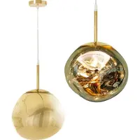 Toolight Hanglamp Glas Goud APP331-1CP