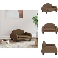 vidaXL Hondenbed bruin, 50x40x30 cm, stof - Hondenbedden