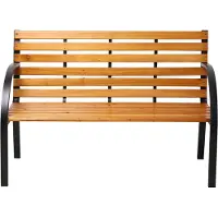 Axi Otis houten Tuinbank met matzwart stalen frame