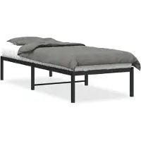 vidaXL Bedframe metaal zwart 80x200 cm