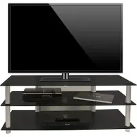VCM TV meubel TV kast Zumbo 110 zwart glas