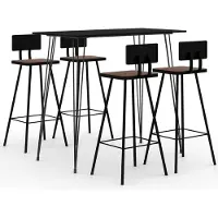 Syfax 5-delige Barset zwart