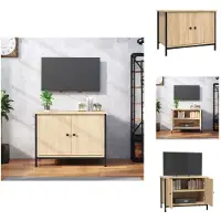 vidaXL Tv-meubel - Tv-meubelen - Tv-standaard - Televisiemeubel - Tv-meubel met deuren 60x35x45 cm bewerkt hout sonoma eikenkleur