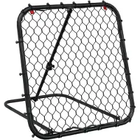 vidaXL Voetbalrebounder verstelbaar 84x73x60-80 cm staal zwart