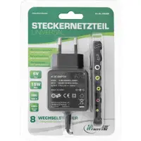 InLine Alimentation Universal, 5V / 15W, avec 8 prises interchangeables, Micro-USB, USB-C