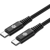 Celly Oplaadkabel 100W - USB kabel - USB-C naar USB-C kabel geschikt voor o.a. iPhone en Samsung - 2.0m - Zwart