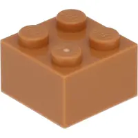 LEGO 2x2 steen 3003 - 50 stuks, medium bruin (nougat)