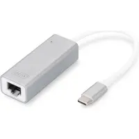 Digitus Netwerk, USB 3.2 Gen 1 (USB 3.0) Adapter [1x USB 3.2 Gen 1 stekker C (USB 3.0) - 1x RJ45-bus] DN-3024 20.00 cm Afgeschermd
