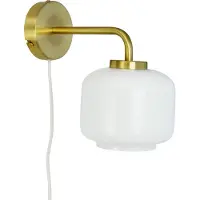 Dyberg Larsen Wandlampe , Arp, Goud / Messing, Woonkamer, Glas, Designer