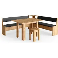 Vicco Roman Hoekbank set – 210 x 180 cm met tafel Krachtige eik goud