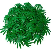 LEGO 6x5 Palmbladeren, plantenbladeren, zwaardbladeren met clip, groen - 10884, NIEUW! Aantal: 10x
