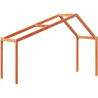 vidaXL Kinderbedhuisje 203x80,5x142 cm massief grenenhout wasbruin