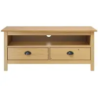 vidaXL Tv-meubel Hill 110x40x47 cm grenenhout honingbruin