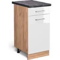 Vicco R-Line Keukenonderkast – 40 cm, WB Antraciet Wit Hoogglans