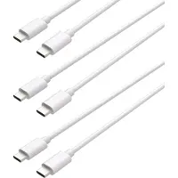 Cazy USB C naar USB C Kabel - Oplader - Oplaadkabel Geschikt voor Apple / Iphone oplader - Fast Charge - Oplaadkabel - 75cm - Wit - 3 stuks -