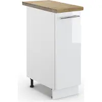 Vicco Apotheekkast Fame-Line Wit Hoogglans 30 cm , WB Eik, Model 45655