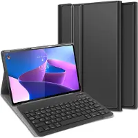 Cazy tablet Hoes met Toetsenbord geschikt voor Lenovo Tab P12 Pro - AZERTY Bluetooth Keyboard Case - Zwart