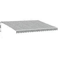 vidaXL Luifel automatisch uittrekbaar 450x350 cm antraciet en wit