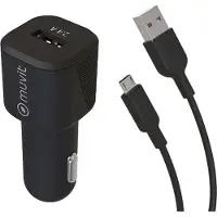 Muvit MCPAK0016 oplader voor mobiele apparatuur Universeel Zwart Sigarettenaansteker Auto