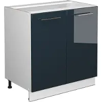 Vicco Fame-Line Wastafelkast – 80 cm met legplank, zonder werkblad Donkerblauw hoogglans