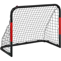 vidaXL Voetbaldoel met net 90x48x71 cm staal rood en zwart