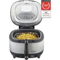 TZS First Austria Frituurpan - Friteuse - 2,8L - 1800W - Instelbaar tot 190⁰ C - RVS - Zwart