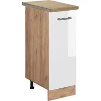 Vicco R-Line Apotheekkast – 30 cm, WB Eik Wit Hoogglans