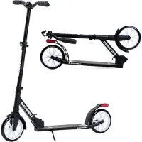 Blackwheels Zoom inklapbare step, geschikt voor kinderen en volwassenen, zwart