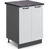 Vicco Fame-Line Keukenonderkast – 60 cm, WB Antraciet Wit Landhuis