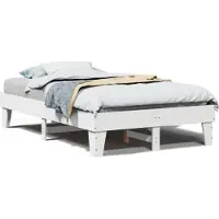 vidaXL Bedframe zonder matras massief grenenhout wit 120x190 cm