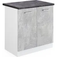 Vicco R-Line Wastafelkast – 80 cm, WB Antraciet Beton