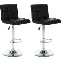 Syfax Barstoelen 2 st kunstleer zwart