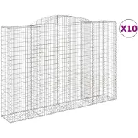 vidaXL Schanskorven 10 st gewelfd 300x50x200/220 cm ijzer