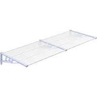 Syfax Deurluifel 239x90 cm polycarbonaat grijs en transparant
