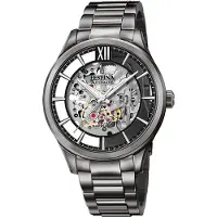 Festina Automatisch horloge Automaat Horloge, herenhorloge, mechanisch horloge, roestvrijstalen band, saffierglas