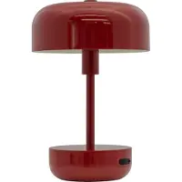 Dyberg Larsen Haipot tafellamp IP44 accu rood Haipot, dimbaar, rood, Woon-/ Eetkamer, metaal, Modern