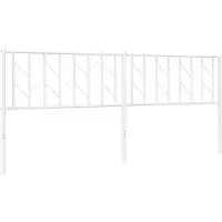 vidaXL Vervangend hoofdbord 200 cm metaal wit