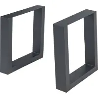 En.casa Stalen onderstel Lülsfeld set van 2 tafelpoot 40x43 cm zwart []