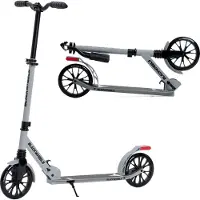 Blackwheels ZOOM Foldable Scooter - Opvouwbare Step - Voor volwassenen - ABEC-7 - 200 mm PU Wheels - Voetrem - Grijs