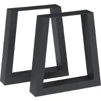 En.casa Stalen onderstel Marstal set van 2 tafelpoot 42x40 cm zwart []
