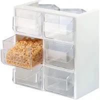 Westmark schenkkan, met zes schenkbekers, inhoud: elk 1 l, kunststof, Venezia, transparant/wit, 78052240