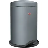 Wesco 116 (Alpha) Prullenbak | Pedaalemmer | 13 Liter | Metaal - Grafiet | Vuilnisbak - Made in Germany