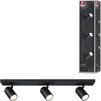 Paulmann Plafondlamp , Zyli, dimbare, Zwart, Badkamer, Metaal, Modern