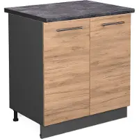 Vicco Fame-Line Wastafelkast – 80 cm, WB Antraciet Krachtige eik goud